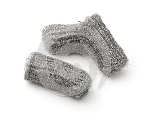 Three steel wool pads
