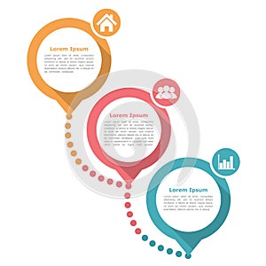 Three Steps Diagram Template
