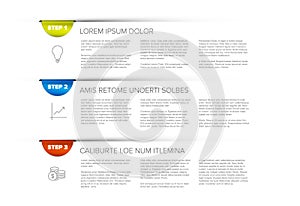 Three steps template
