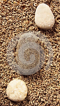 Three Stones On Lavender Seeds