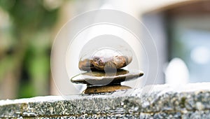 Three stones lines set up on the walls