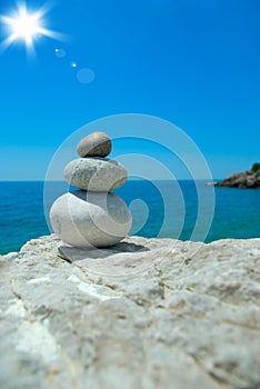 Three stones, symbolizing the harmony