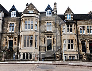 Three storey Victorian townhouses  in an affluent area of London