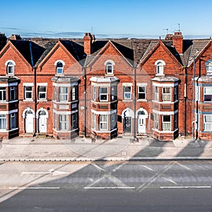 Three storey Victorian terraced houses