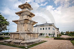 Three stories stupa of Goseonsa temple site Gyeongju South Korea