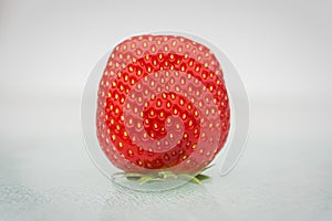 Three strawberry on white background