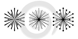 Three sun symbols, derived from the Flower of Life, Sacred geometry