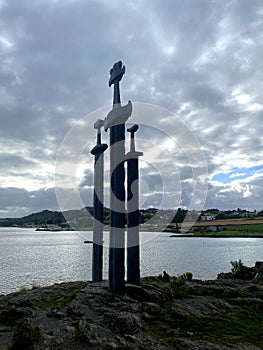 Three sword in Hafrsfjord, Stavanger City , history