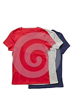 Three t-shirts isolated