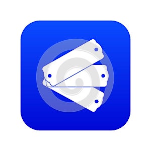 Three tags icon digital blue