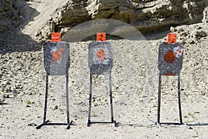 Three Targets At Firing Range