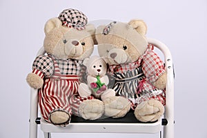 Three teddy bears