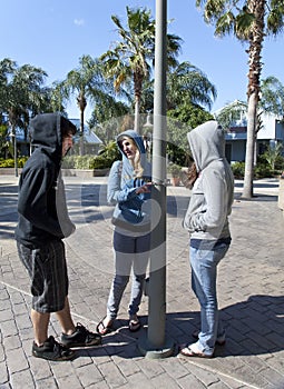 Three Teens Hanging Out