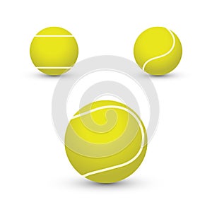 Three tennis balls illustration