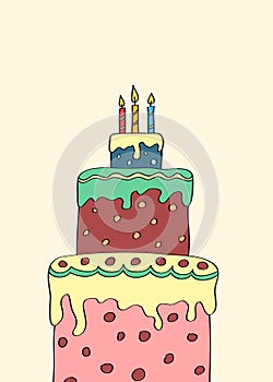 Three tier cake
