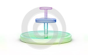 Three tier of color glass stand