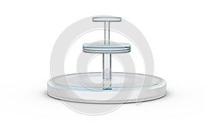 Three tier of round glass stand