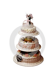 Three-tier wedding pie