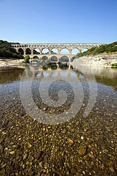 Three-tiered aqueduct Pont du Gard