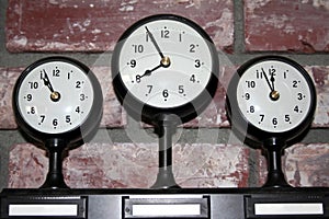 Three time zone clock