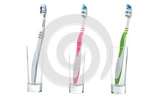 Three toothbrush