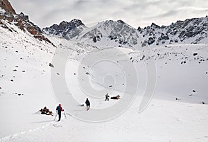 Climbers in the mountains