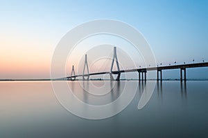 Three towers of cable-stayed bridge
