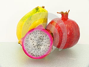 Three tropic fruits