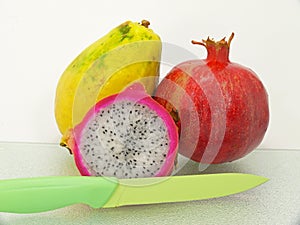 Three tropic fruits