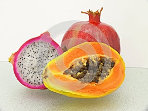 Three tropic fruits