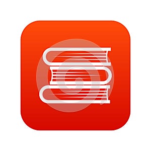 Three tutorial icon digital red