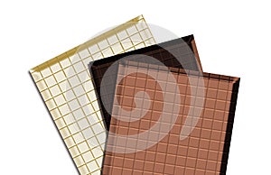 Three types chocolate