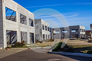 Three Unfinished New Construction Office Buildings