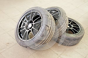 Three used wheels