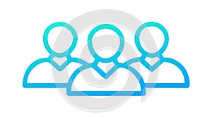 Three Users Icon Vector Illustration for Social Network, vector design Generative AI