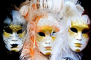 Three Venetian masks