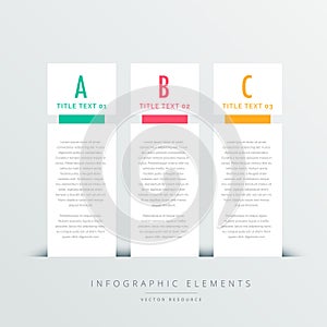 Three vertical banners infographic design template