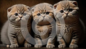 Three Very Fat Scottish Fold Kittens in the House