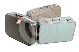 Three vintage suitcases