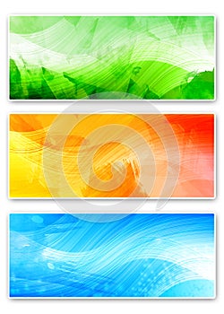 Three vivid abstract cards