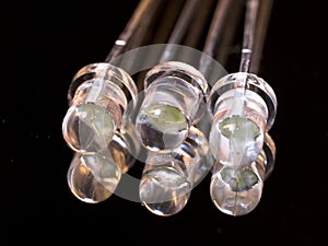 Three water clear diodes