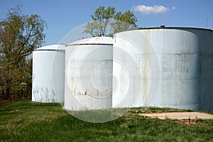 Three water tanks
