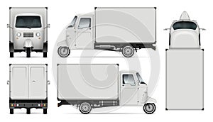 Three-wheeled scooter vector mockup