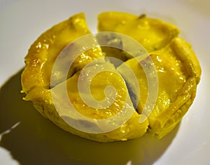 Three white USB connectors on a red background