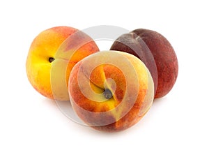 Three whole peaches