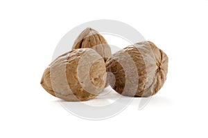 Three whole walnuts