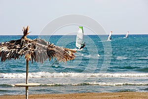 Three Wind Surfers
