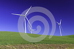 Three wind turbine for natural power