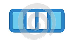 Three Window Panes Icon, Architecture and Building Symbol, vector design Generative AI