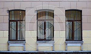 Three Windows on the front of the house